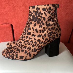 Leopard Print Booties Size 9